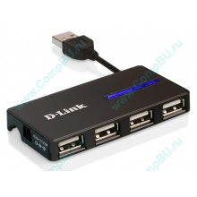 Карманный USB 2.0 концентратор D-Link DUB-104 в Обнинске, USB хаб DLink DUB104 (Обнинск)