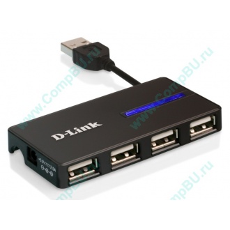 Карманный USB 2.0 концентратор D-Link DUB-104 в Обнинске, USB хаб DLink DUB104 (Обнинск)