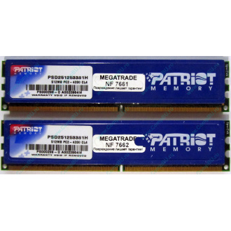 Память 1Gb (2x512Mb) DDR2 Patriot PSD251253381H pc4200 533MHz (Обнинск)